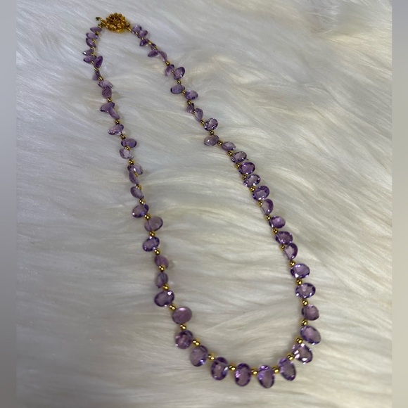 japan brand Jewelry - AMETHYST necklace 925 silver gold plated